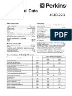 Technical Data: 400 Series 404D-22G