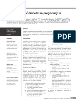 Management of Diabetes in Pregnancy in Primary Care: CPG Update