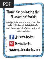 All About Me Freebie by Science Doodles