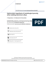 Hydrocarbon Hypothesis of Metallurgical Porosity When Welding Aluminium Alloys