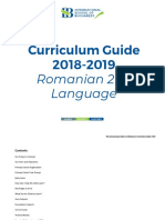 Romanian 2nd Language - Long Term Plan 2018-19