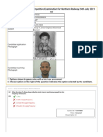 General Departmental Competitive Examination For Northern Railway 24th July 2021 S2