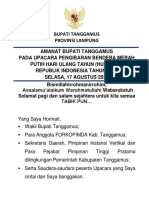 Amanat Bupati Tanggamus Pada Upacara 17 Agustus 2021 - 17 Agustus 2021