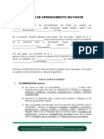 Formato de Contrato de Arrendamiento Sin Fiador PDF Vivo de Mis Rentas