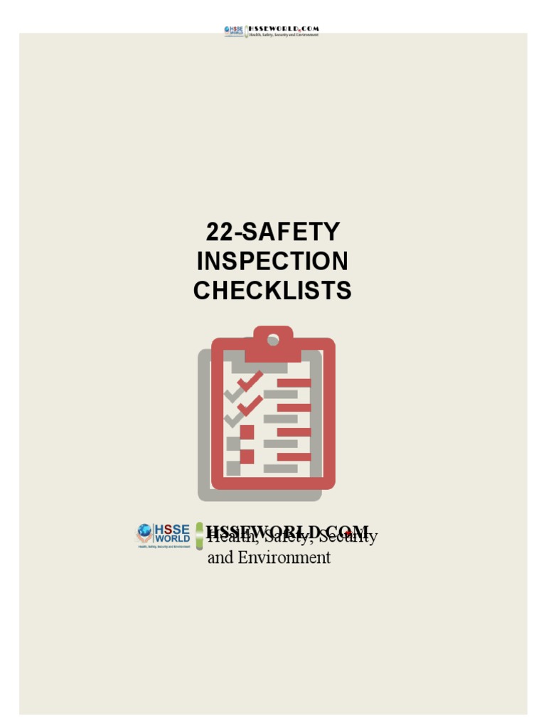 22 Safety Checklists PDF Stairs Personal Protective Equipment