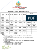 6th To 10th & 12th STD Time - Table