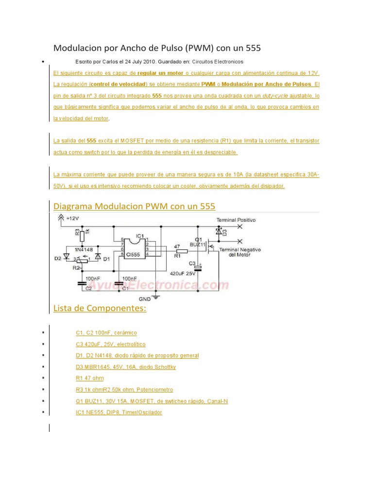 Modulacion Por Ancho de Pulso | PDF