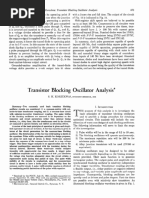 Transistor Blocking Oscillator Analysis : Summary-Two A