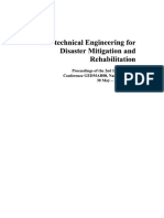Geotechnical Engineering For Disaster Mitigation and Rehabilitation