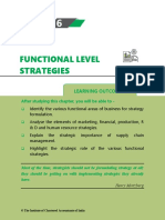 Functional Level Strategies: Learning Outcomes