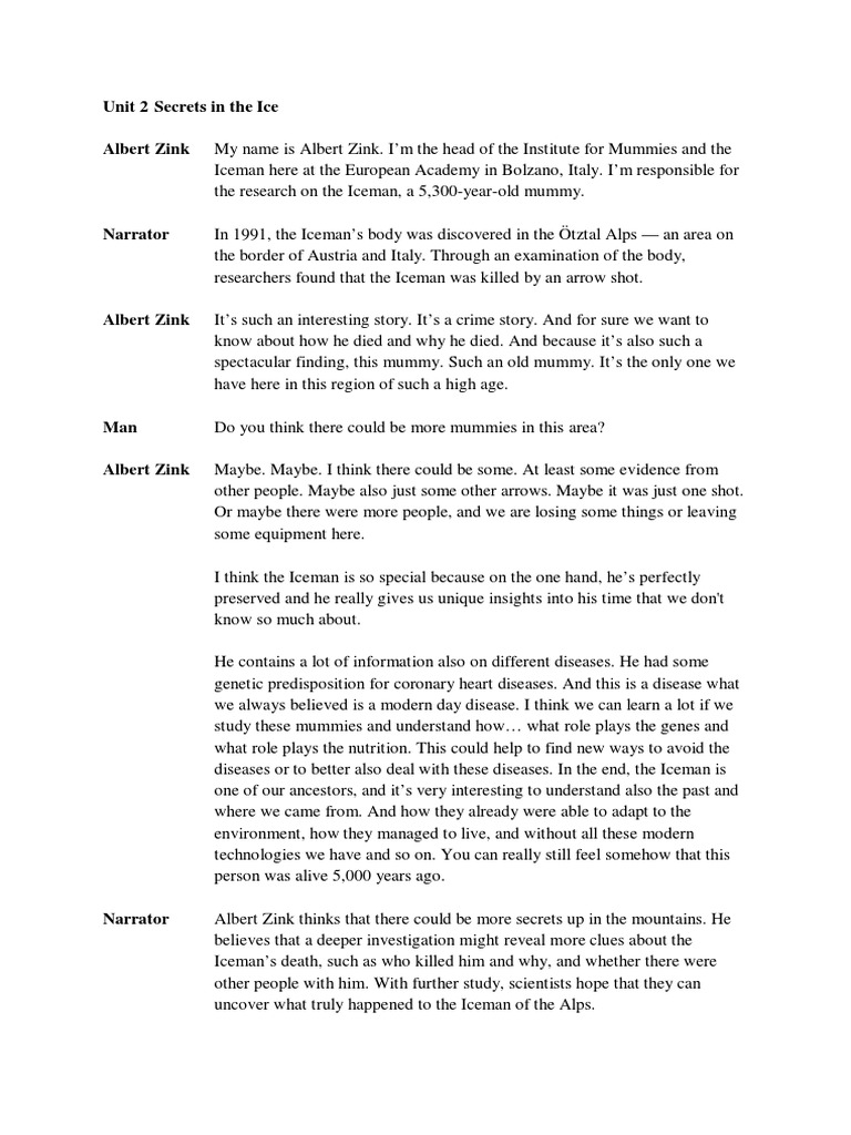 Pw2e Rw L3 U2 Videoscript Pdf Mummy