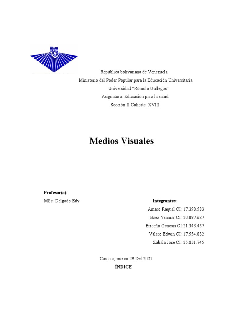 Medios Visuales en Educación para la Salud | PDF | Aprendizaje ...