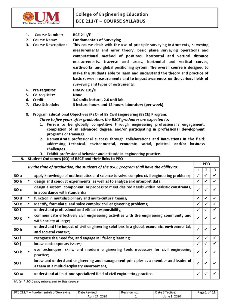 Bsce course 2024