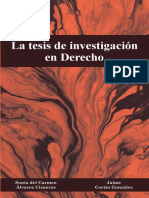 La Tesis de Investigación en Derecho - Sonia Del Carmen Alvarez - 2020