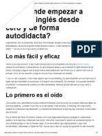 Cómo empezar a estudiar inglés desde cero de forma autodidacta