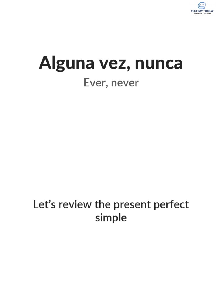 Uso de "never" en tiempos verbales | PDF