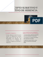 Concepto Subjetivo y Objetivo de Herencia