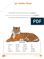 AU L 53676 Tiger Haiku Poem Differentiated Activity Sheets Ver 3