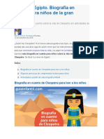 Reina Cleopatra cuento niños