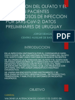 Alteracion Del Olfato Y El Gusto en Pacientes Sospechosos de Infeccion Por Sars-Cov-2: Datos Preliminares de Uruguay