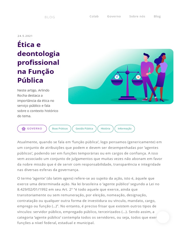 Ética e Deontologia Profissional Na Função Pública | PDF ...