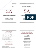 Sigma Alpha Emerald Ball Program 2010