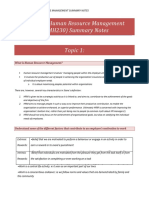 Strategic Human Resource Management (MMH230) Summary Notes Topic 1