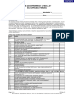 Pre-Modernization Checklist Electric Elevators