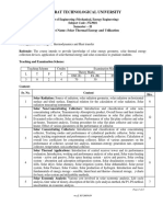 Gujarat Technological University: Semester - II Subject Name: Solar Thermal Energy and Utilization