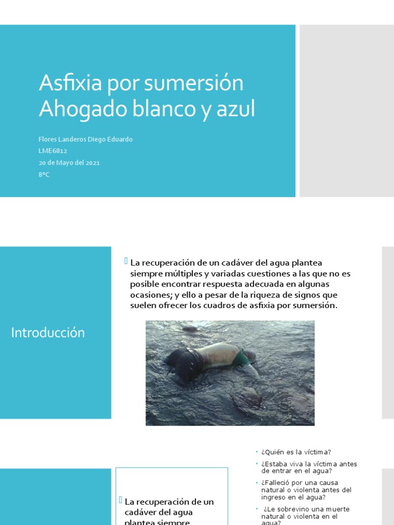 Asfixia Por Sumersion | PDF | Pulmón | Agua