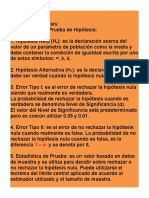 Elemento de La Prueba de Hipótesis