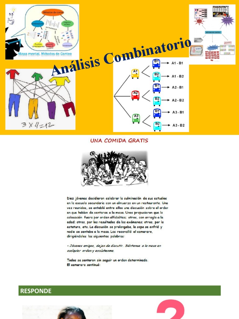 Análisis Combinatorio | PDF | Métodos y materiales de enseñanza