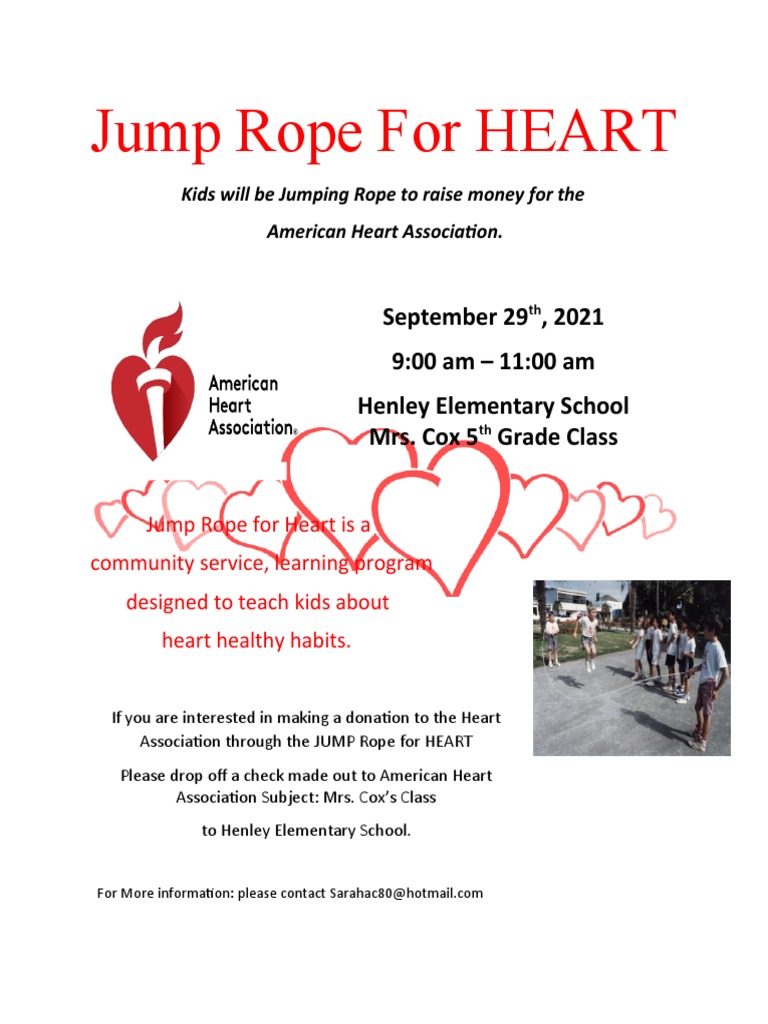 Jump Rope For Heart Flyer | PDF
