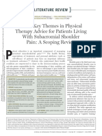 Seven Key Themes in Physical Therapy Advice For Patients Living With Subacromial Shoulder Pain: A Scoping Review