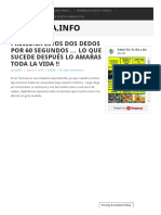 Presiona Estos Dos Dedos Por 60 Segundos Lo Que Sucede Después Lo Amaras Toda La Vida !! - Tudiaadia - Info