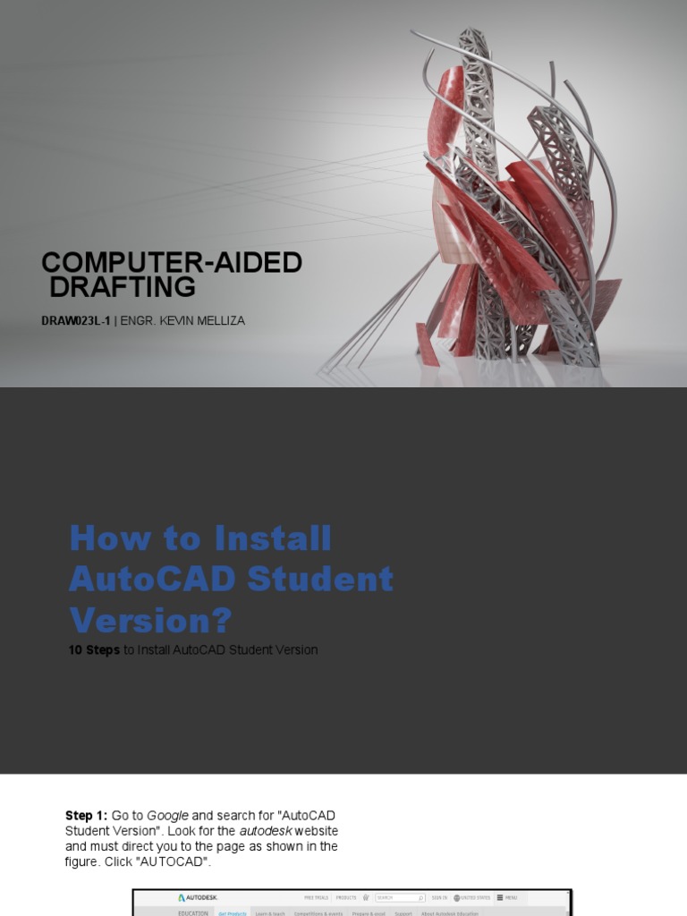 AutoCAD Student Install Guide | PDF