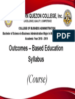 OBE Syllabus 2018 Front BSBA