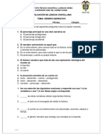 EVALUACION DE Lengua Castellana GRADO 5° J.M