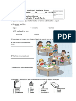 244291581 2ª Prova Ingles 4 Ano PDF