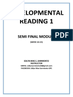 Semi Final Developmetal Reading 1