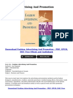 Donwnload Fashion Advertising and Promotion - PDF, Epub, Doc Free Ebook and Audiobook