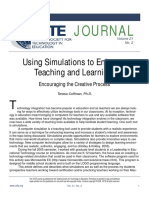 Using Simulations To Enhance Teaching and Learning: Encouraging The Creative Process