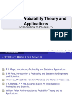 Probability Theory and Applications: Ntroduction To Robability