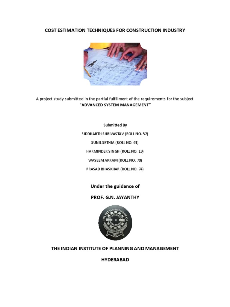 Cost Estimation Techniques in Construction | PDF | Project Management ...
