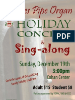 Forbes Pipe Organ Holiday Sing Along 2010 Poster 