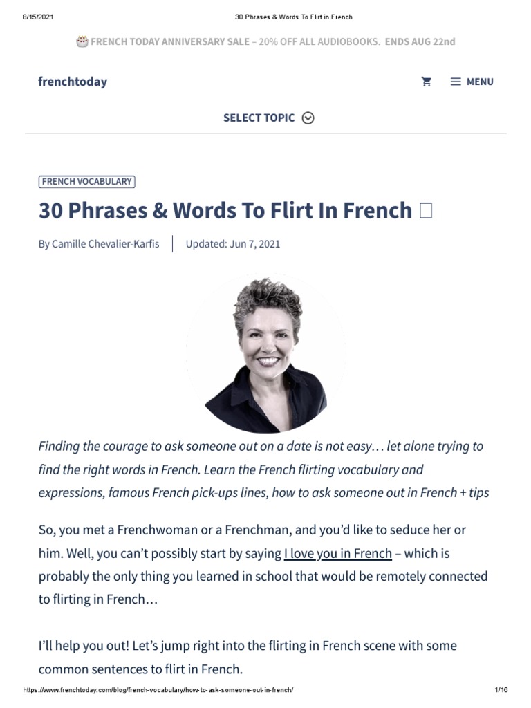What Is Flirting In French? | Flirting in French: Top Words and Phrases ...