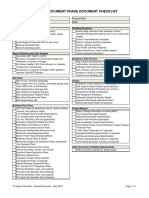 Construction Document Phase Document Checklist: Project Name: Prepared By: SBC No.: Date