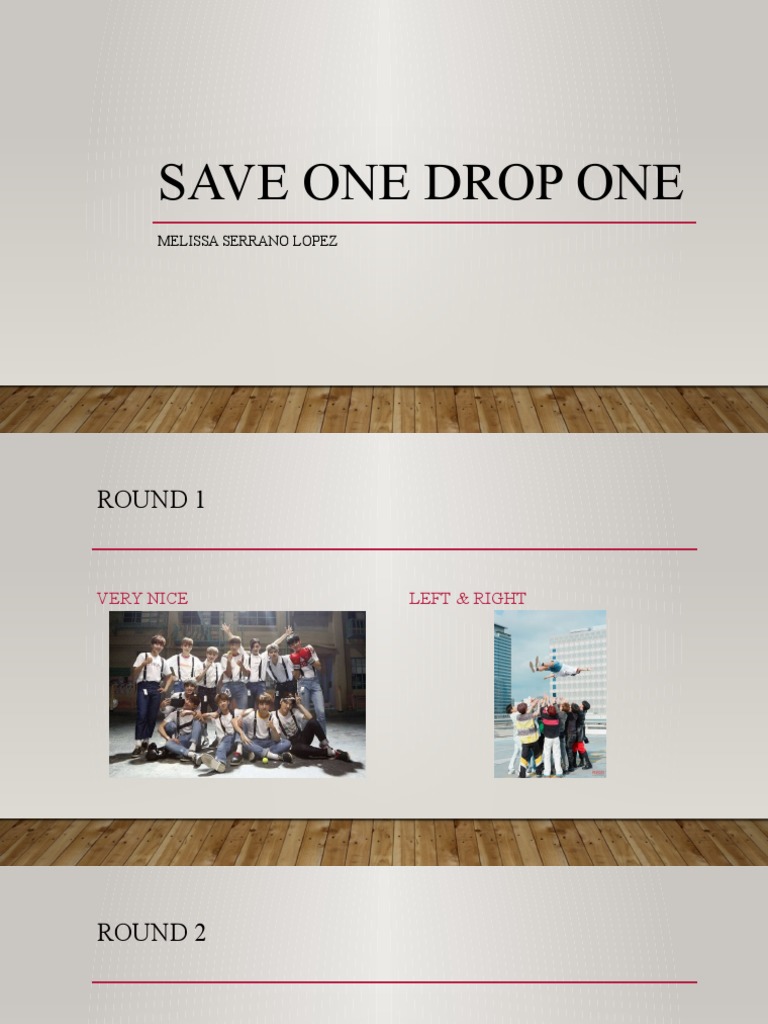 Save One Drop One: Music Selection Game | PDF