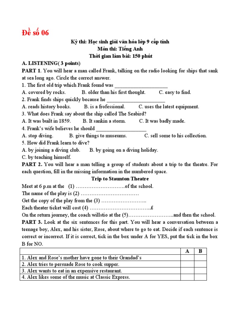 English Exam for 9th Graders | PDF | Neil Armstrong | Photograph