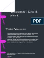 Adolescence (12 To 18 Years)